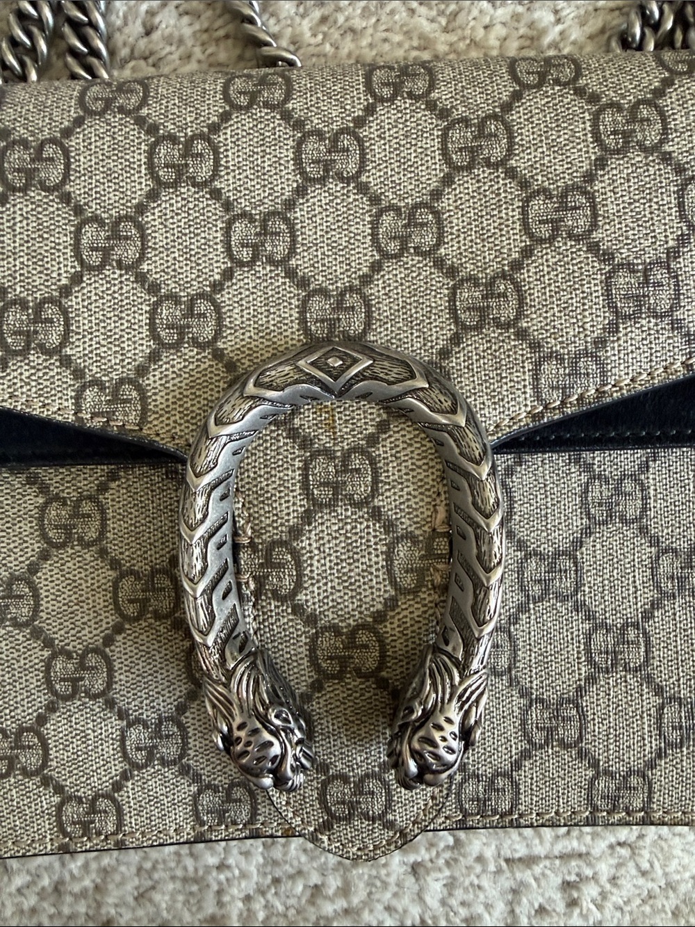 Authentic Gucci Black Dionysus Medium Shoulder Bag - Picture 7 of 10